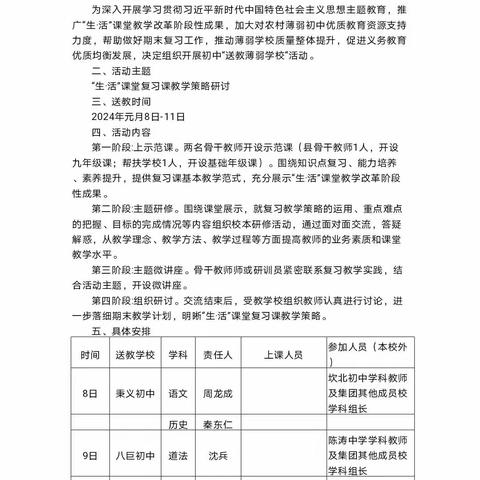 滨海县北坍初级中学—2023年秋学期初中“送教薄弱学校”活动