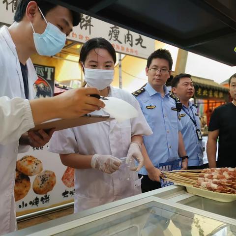 城东所开展人民广场夜市食品安全快检