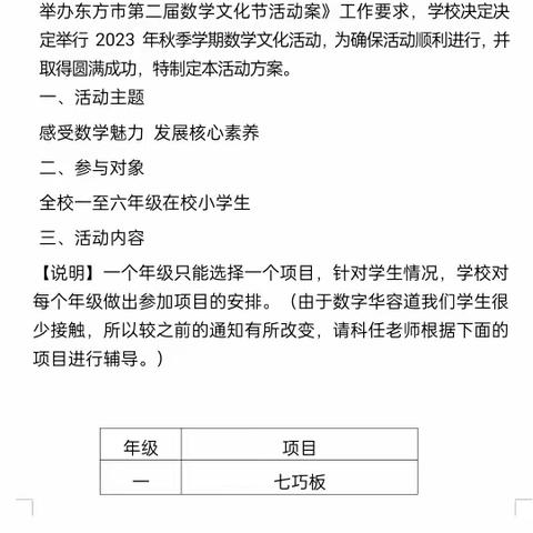 感受数学魅力 发展核心素养——东方市第二届数学文化比赛活动（铁路小学分赛场）