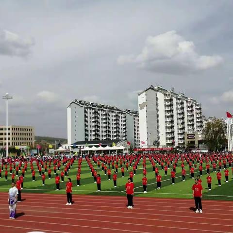 彭阳县第十八届中小学生田径运动会开幕式彭阳县第四小学中华武术健身操展演