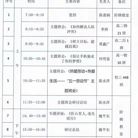 聚焦班级管理，分享育人智慧  ——白战德卓越班主任工作室班主任基本功技能大赛暨展示交流活动