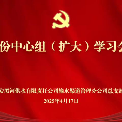 渠道管理分公司党总支召开4月份中心组（扩大）学习会议