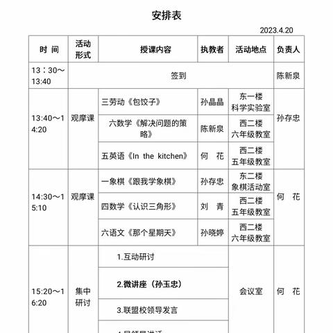 最美人间四月天，共谱教研新美篇——记金湖县育才小学教育联盟研讨活动吕良行