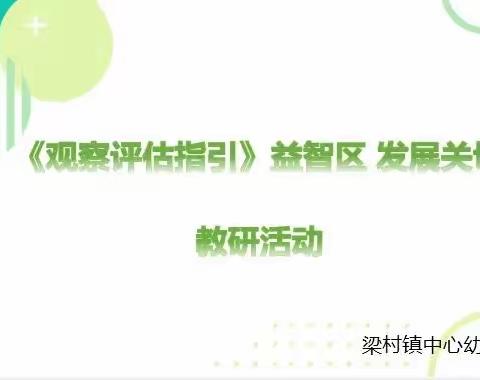 《观察评估指引》益智区发展关切点教研活动