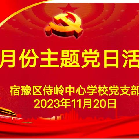 宿豫区侍岭中心学校党支部开展12月份主题党日活动