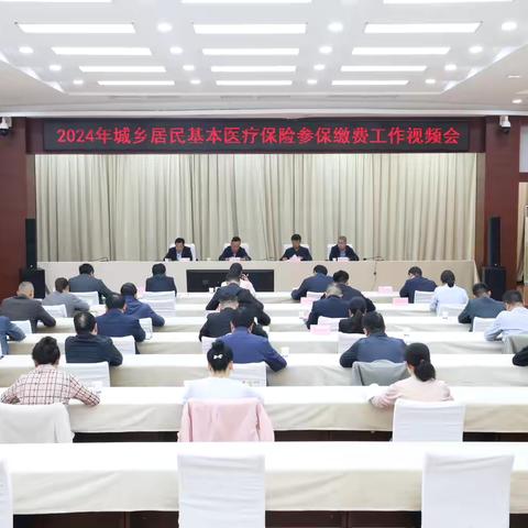 丹凤县召开2024年城乡居民基本医疗保险参保缴费工作视频会