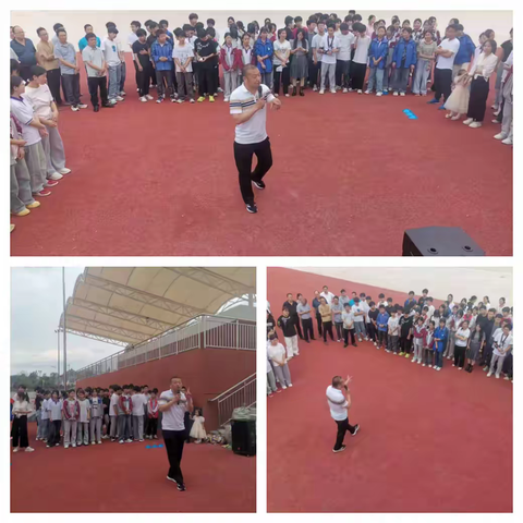 景村中学举行九年级学生趣味运动会