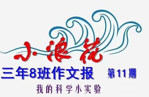 小 浪 花 三年8班作文报 第11期 我的科学小实验