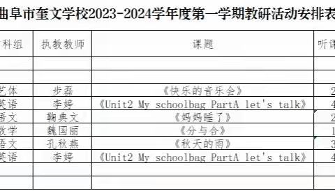 秋风迎诗意，教研焕巧思——曲阜市奎文学校小学部骨干教师示范课活动