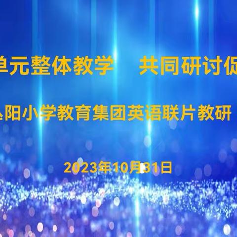 聚焦新教材 探寻新思路 ——丛阳教育集团英语联片教研