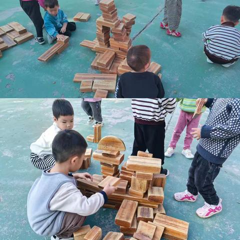 建构小将成长记——高唐县第二实验幼儿园小四班户外积木区观察记录