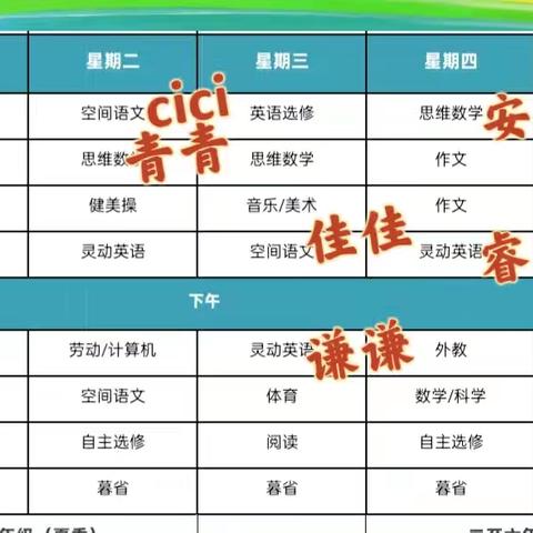 乐思班第14周周末家话