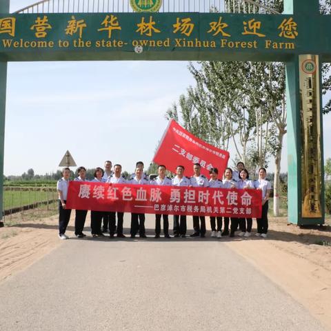 税惠“三北”防护林 共建北方生态安全屏障--市区两级税务机关开展“庆七一”主题党日活动