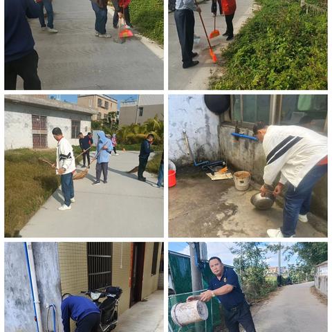 爱群村委会联合挂点单位美兰区审计局开展爱国卫生整治和翻盆倒罐活动