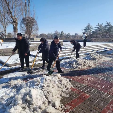 扫雪除冰暖人心，春雪更映志愿红