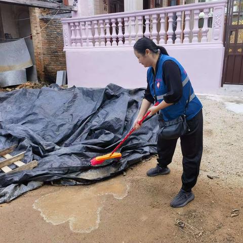 梅东村继续联合区营商环境建设局做卫生运动“清洁家园，防蚊灭蝇”志愿活动