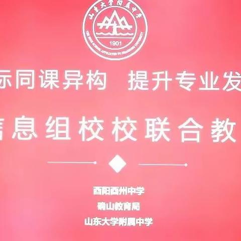 校际同课异构，提升专业发展——酉州中学赴山东山大基础教育集团跟岗研修学习