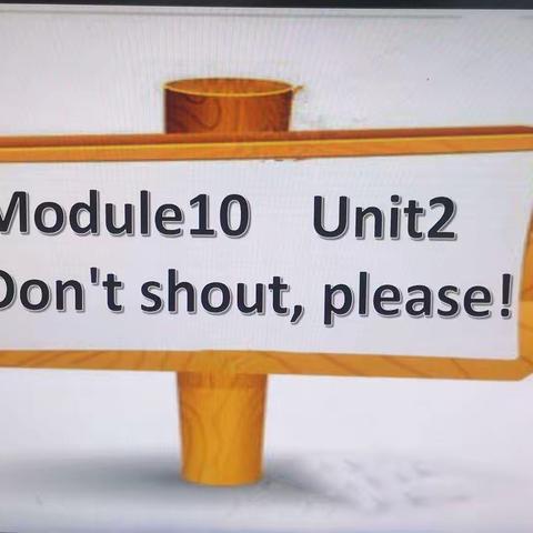 《Module 10 Unit 2 Don't shout, please!》教学简报