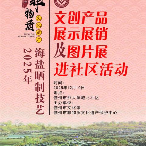 儋州举办2025年海盐晒制技艺宣传展示进社区活动