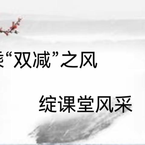 乘“双减”之风，绽课堂风采——暨梧桐花村教学点课堂教学评估活动