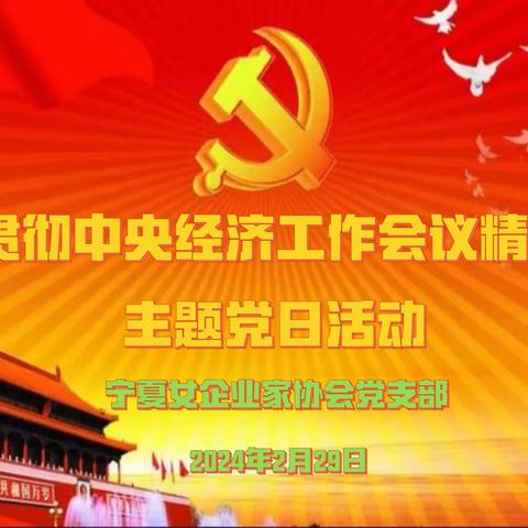 宁夏女企业家协会党支部开展“学习贯彻中央经济工作会议精神”主题党日活动