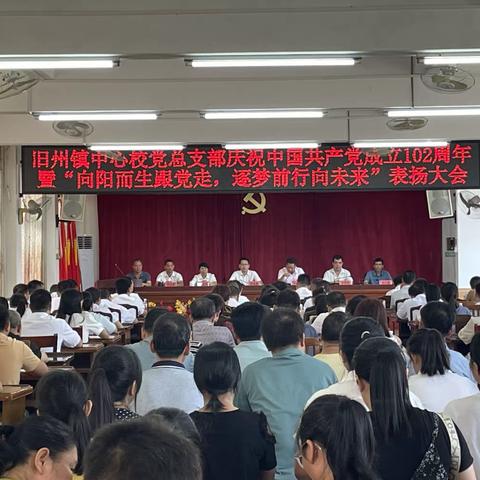 向阳而生跟党走，逐梦前行向未来——中共灵山县旧州镇中心校总支部庆祝建党102周年