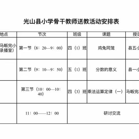 同行引领促成长，送教下乡沐春风，——县名师到马畈镇中心学校开展“送教下乡”活动