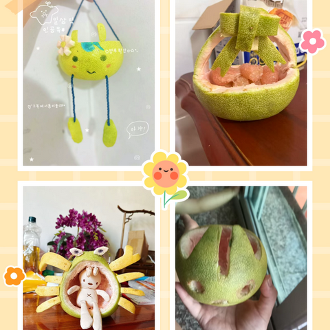 柚香寄情，童心绘月——仙游县度尾镇中心幼儿园开展“萌娃巧手 柚贺中秋”柚子亲子创意手工活动