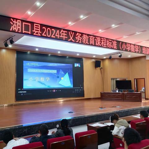 聚焦新课标 践行新理念 ——湖口县2024年义务教育课程标准（小学数学）培训班
