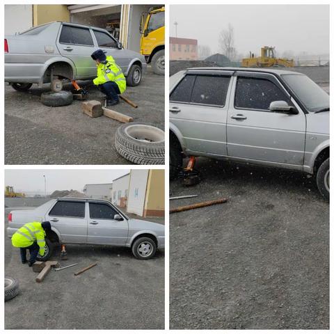 米沙子养护工区为过往司乘人员服务