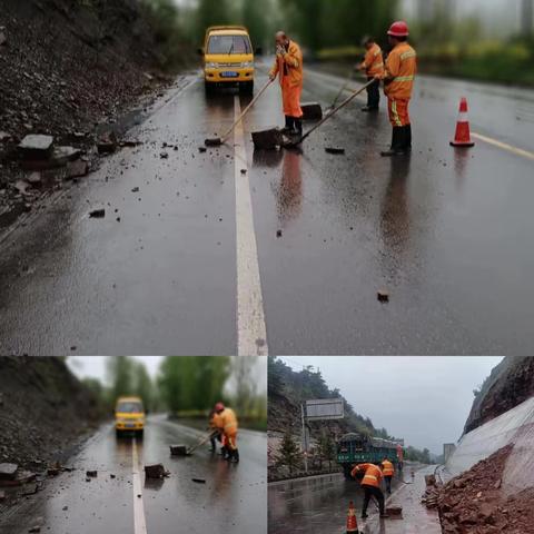 沁源公路管理段：及时清除塌方落石，确保干线公路安全畅通