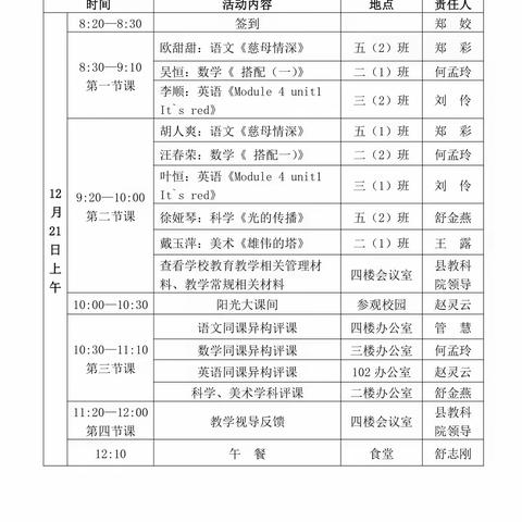 “视”以促教 “导”以赋能 ——团风县实验小学马曹庙校区迎县教科院教学视导