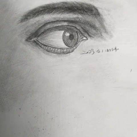 素描眼睛左右眼