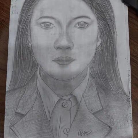 HB铅笔五小时画完美女同事