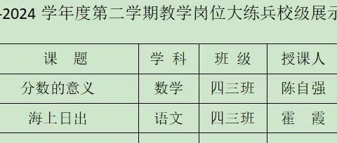 【争一流 当冠军】潜心磨砺，绽放芳华——宣化区炮院小学开展“岗位大练兵”校级展示课