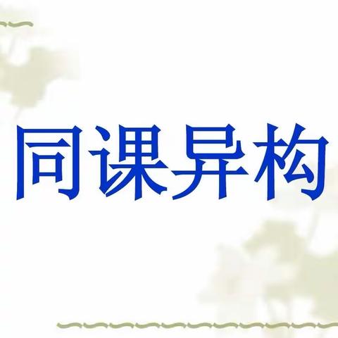 同课异构凝智慧，以研促教共成长 ——鹤立二小“同课异构”教研活动