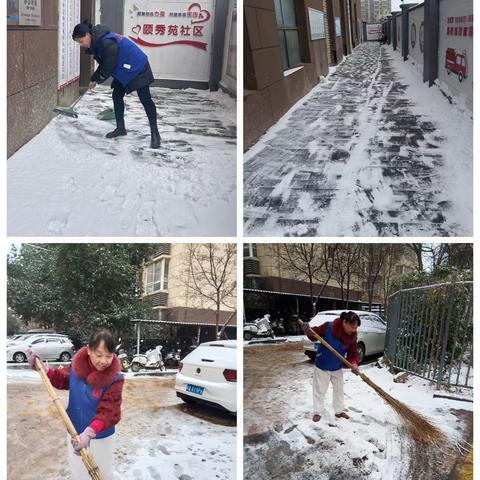 风里雪里与你同行——颐秀苑社区组织开展扫雪除雪活动