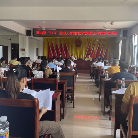 灵山镇“2+3”重点人群相关疾病筛查工作部署培训会