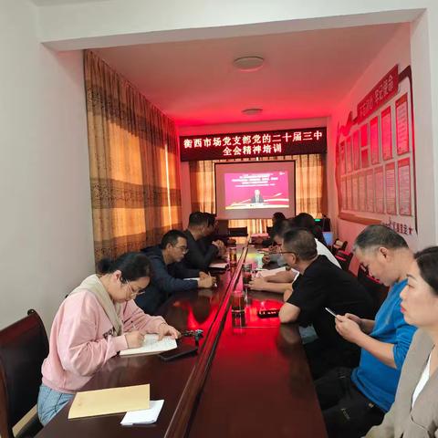 衡西市场党支部开展学习贯彻党的二十届三中全会精神课程培训