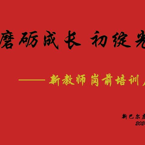 “磨砺成长  初绽光芒”新巴尔虎右旗第一小学新教师岗前培训启动仪式