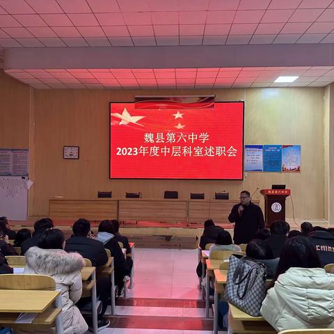 “以述亮剑”，“以评促干”—— 魏县第六中学举行2023年度中层科室述职会