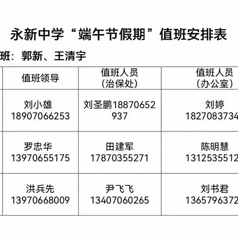 永新中学2023年端午假期安全提醒