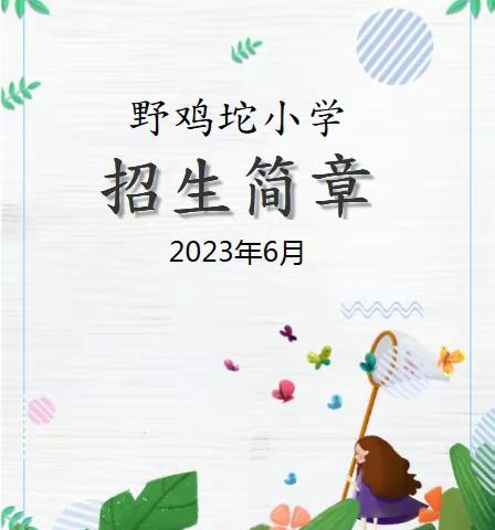 野鸡坨小学2024年一年级招生啦