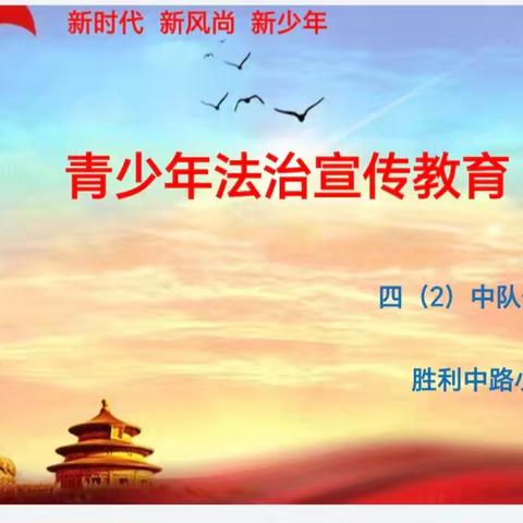 青少年法治宣传教育——胜利中路小学升旗仪式