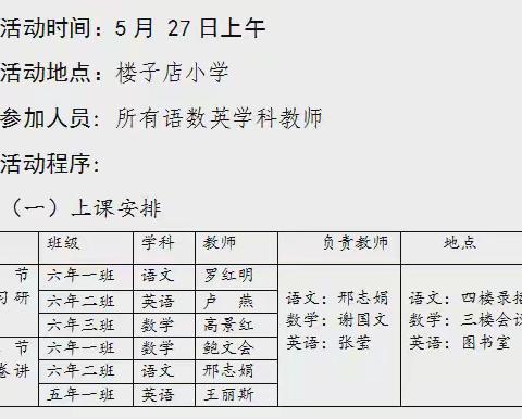 研思并进战期末，聚力同行促提升——十家满族乡楼子店小学六年级复习研讨活动纪实