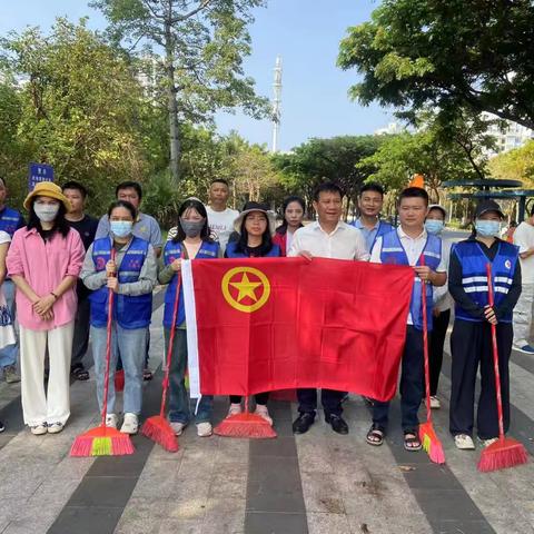 海坡社区团支部开展“清洁家园”五四志愿服务活动