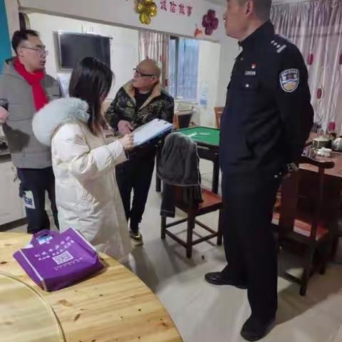 瀛洲街道联合建海社区、瀛洲派出所持续开展辖区内重点区域安全复查工作。