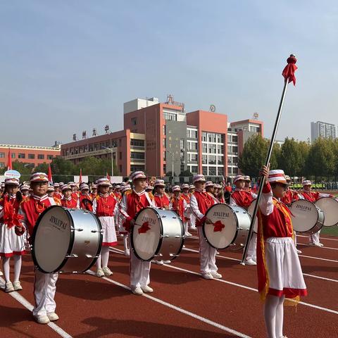 鼓号嘹亮  放飞梦想——亳州市第一小学鼓号队参加高新区2023年中小学运动会开幕式