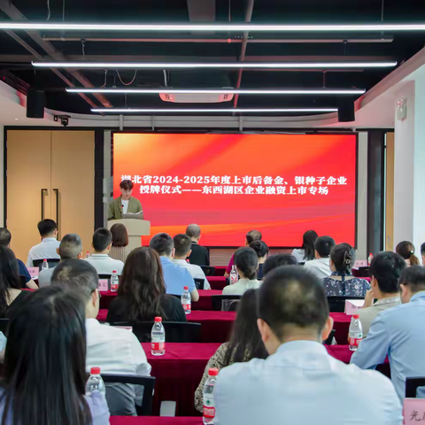 东西湖区举办2024-2025年度省级上市后备金种子银种子企业授牌仪式暨企业融资上市专场活动