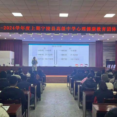 2023--2024学年度上期宁陵县高级中学心理健康教育团体课（2）